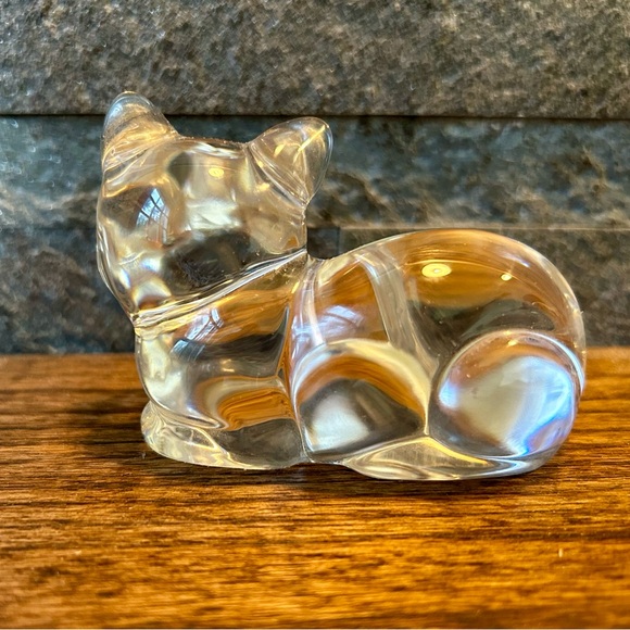 Princess House Pets Cat Figurine. 24% Lead Crystal. - Picture 3 of 3